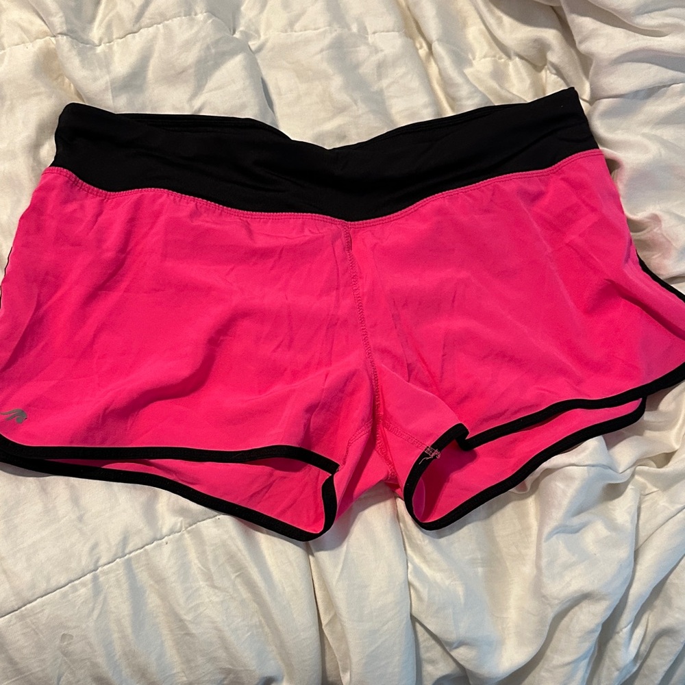 Ideology Vibrant Pink and Black Athletic Shorts